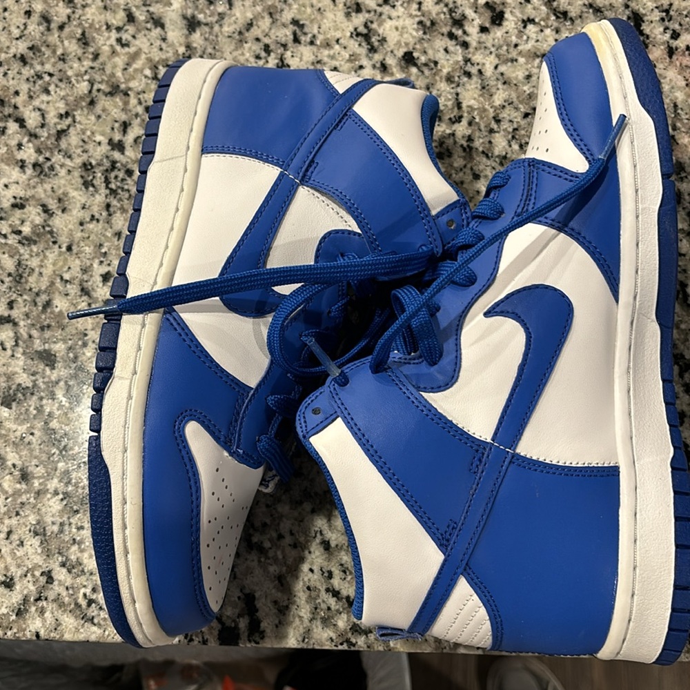 Blue high top dunks